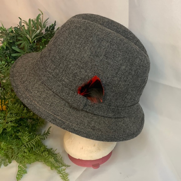 Vintage KANGOL DESIGN English Vagabond Fedora wool hat size Medium - Picture 3 of 17